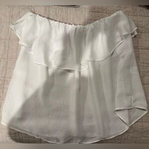 LA MIEL White Strapless Blouse
